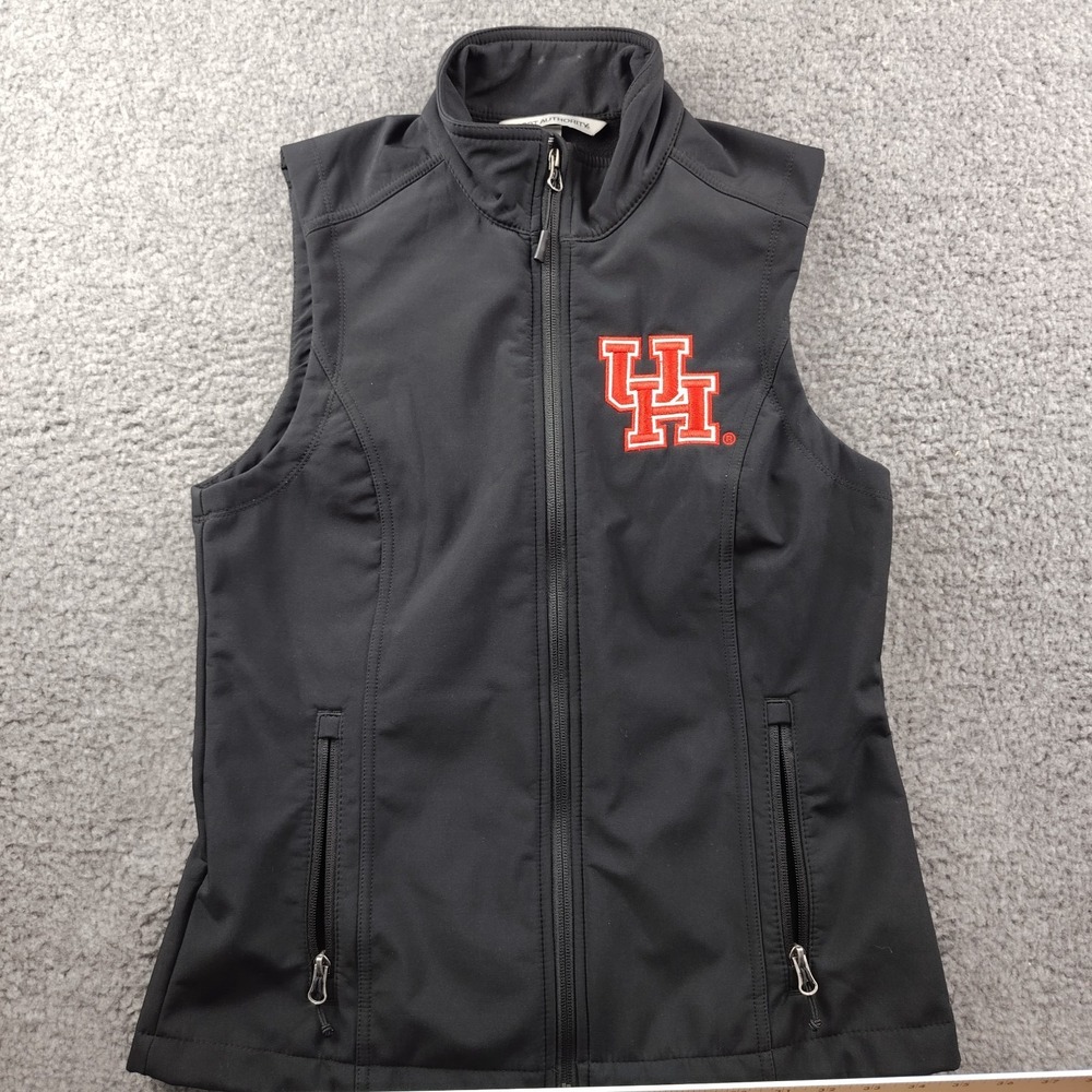 Houston Cougars NCAA University of Houston Soft Shell Vest Black Womens Small